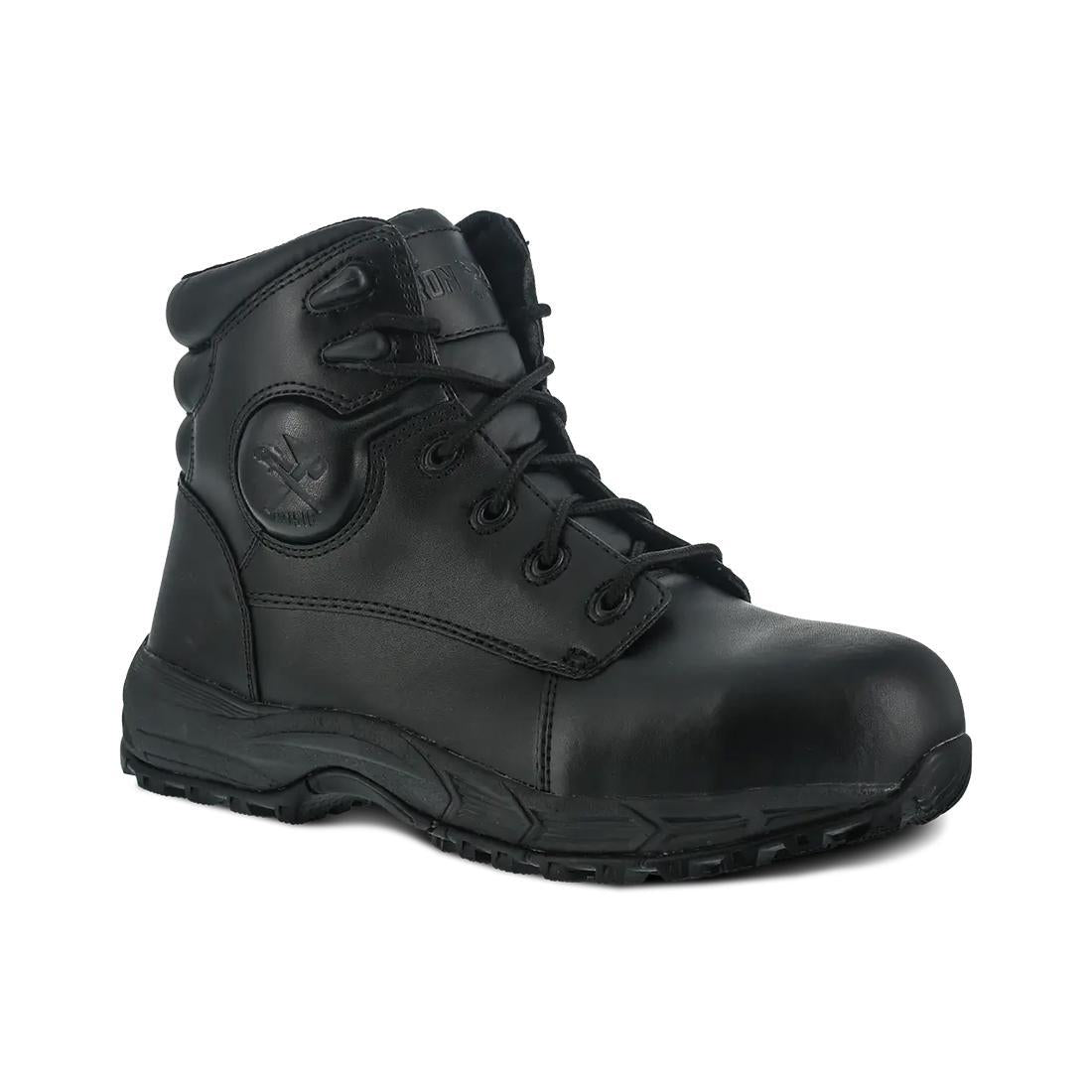 Ground Finish Steel-Toe 6" Work Boot Black