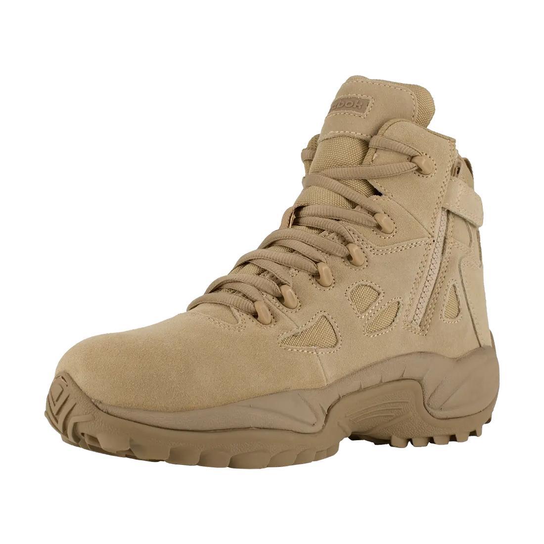 Rapid Response Rb 6 Inch Composite-Toe Side Zip Military Work Boot Desert Tan