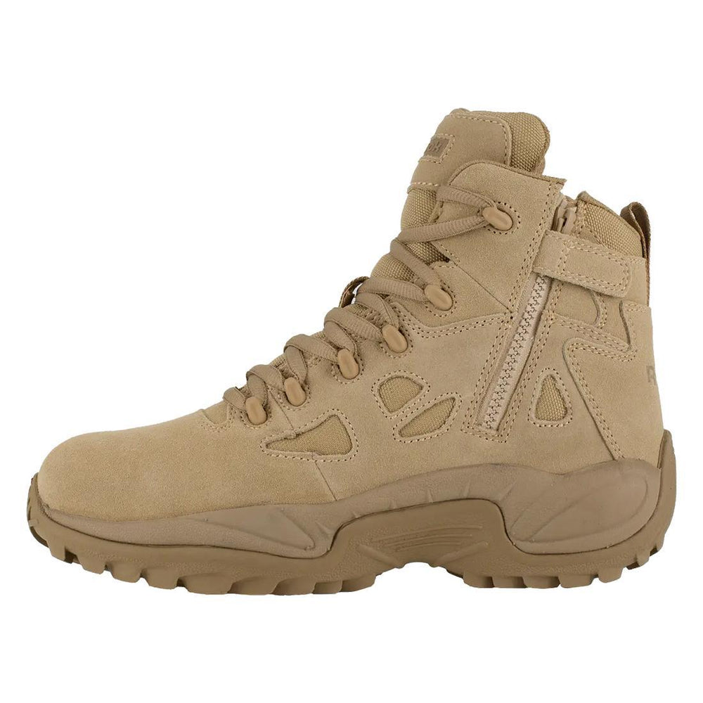 Rapid Response Rb 6 Inch Composite-Toe Side Zip Military Work Boot Desert Tan