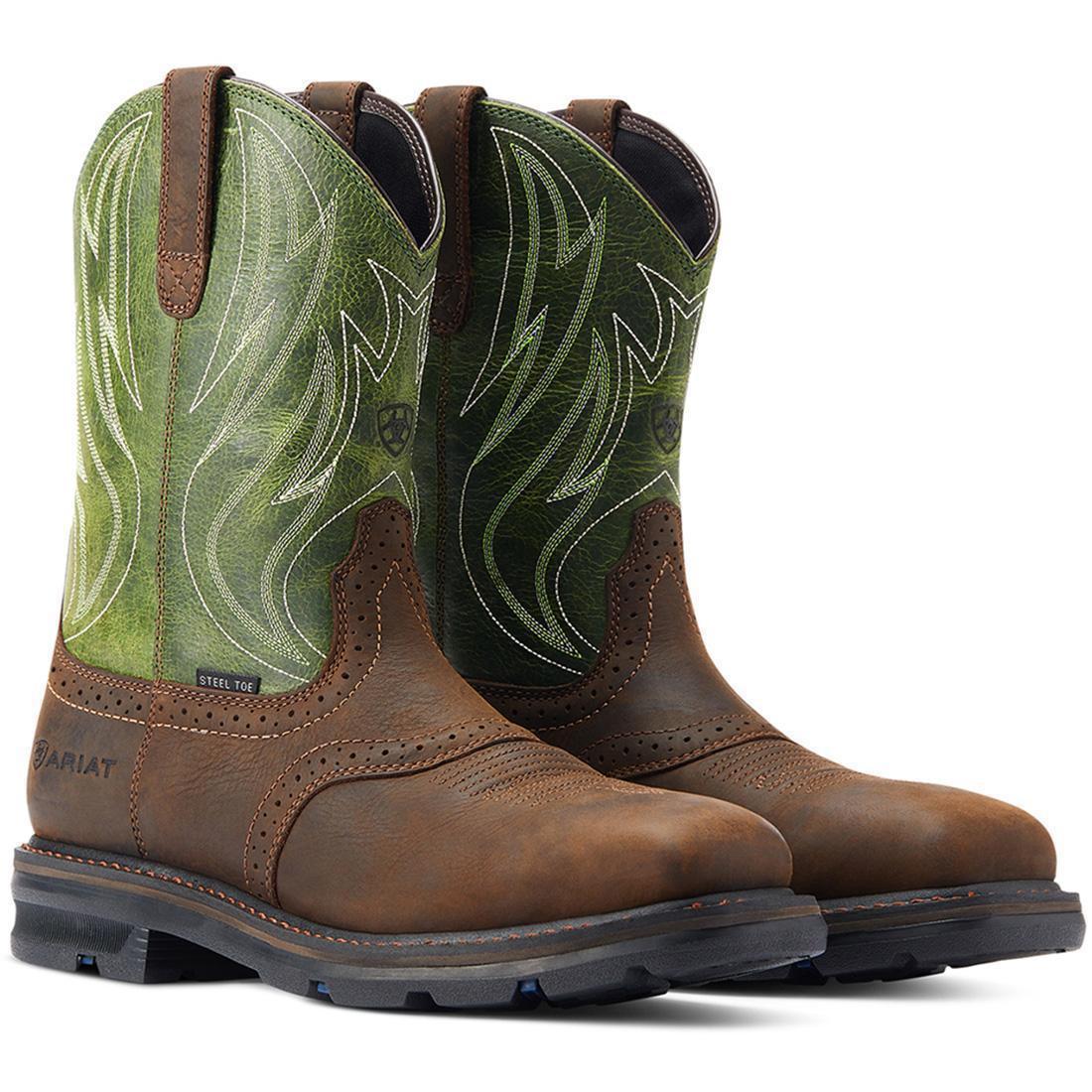 Sierra Shock Shield Steel-Toe Work Boot Dark Brown