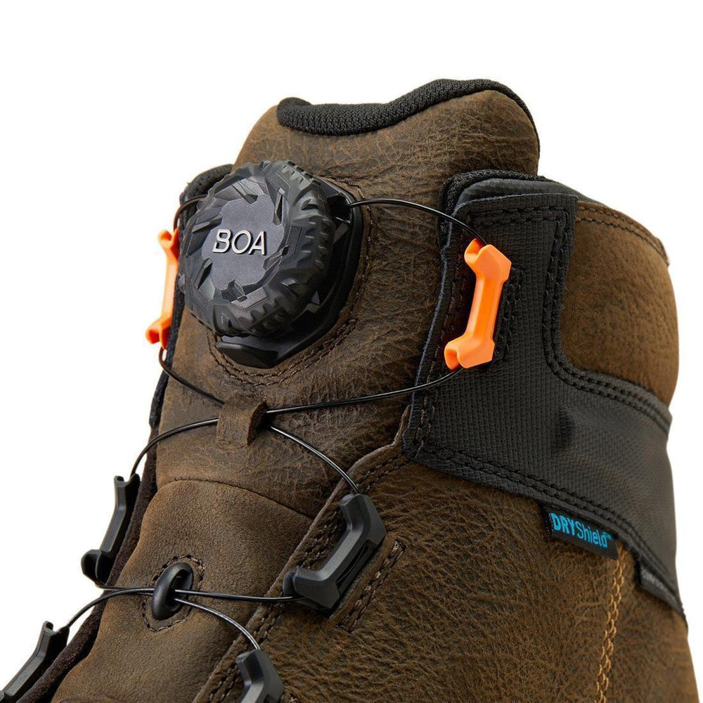 Stump Jumper BOA 6 inch Composite-Toe Waterproof Work Boot Iron Coffee