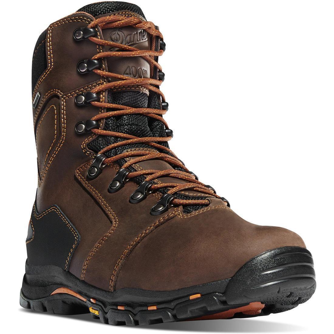 Vicious 8" 400G Nano Toe Work Boot Dark Brown