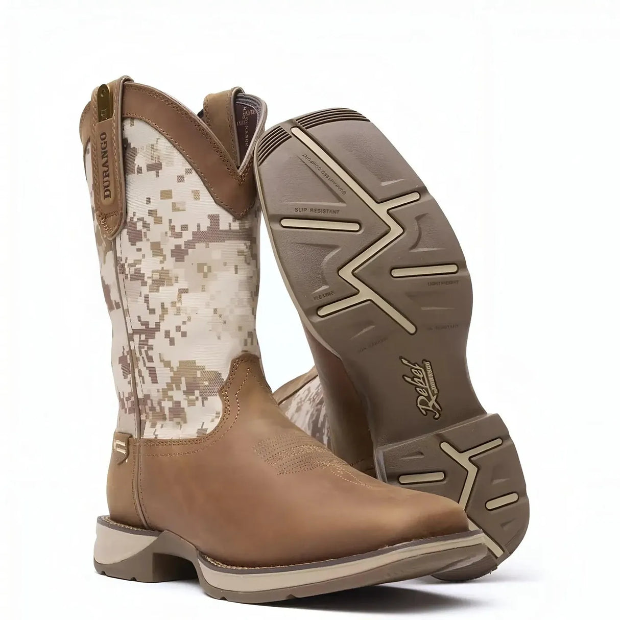 Durango Rebel Desert Camo Pull-on Western Boot Inner