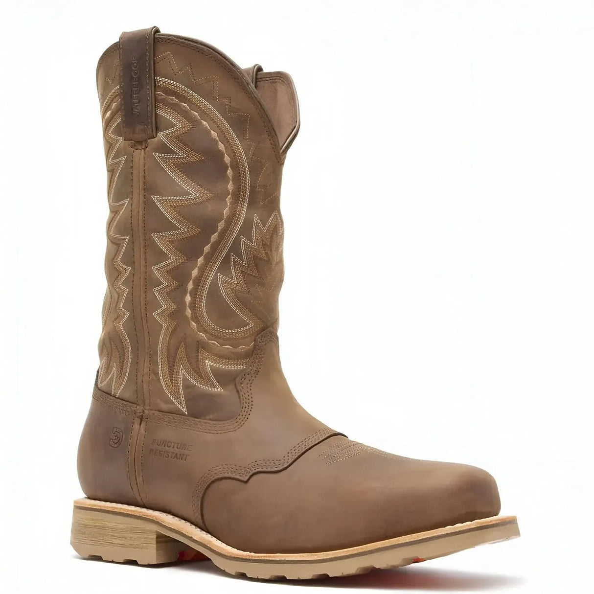 Durango Maverick Pro Steel Toe Waterproof Western Work Boot Tan Sole