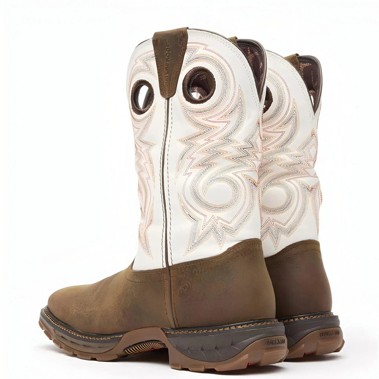 Durango Maverick XP Waterproof Western Work Boot Chocolate And White Sole