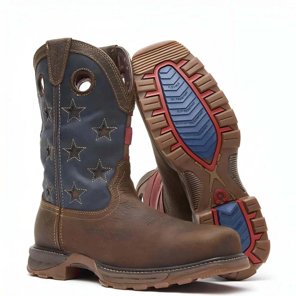 Durango Maverick XP Composite Toe Waterproof Western Work Boot Vintage Flag