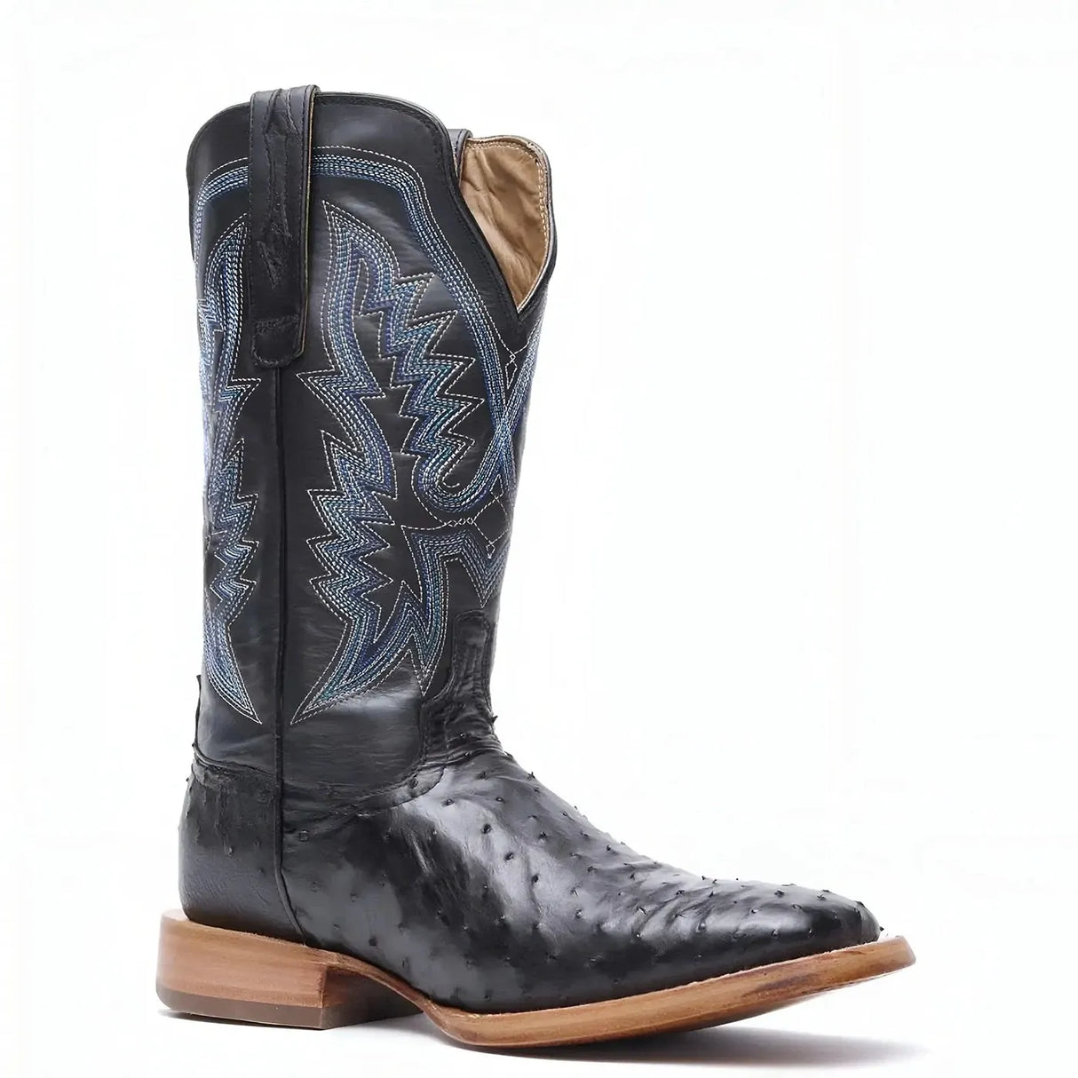 Durango PRCA Collection Full-Quill Ostrich Western Boot Black Inner