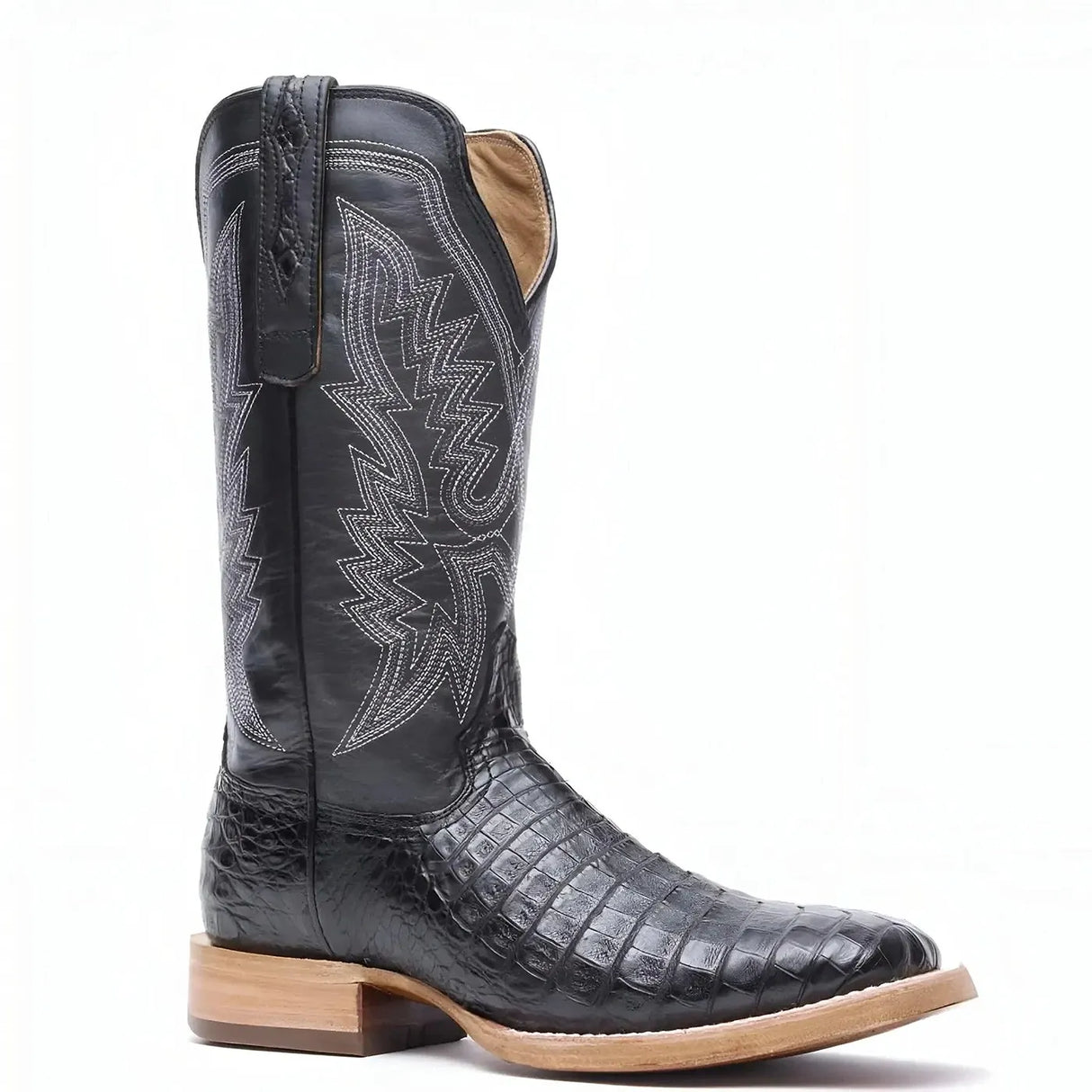 Durango PRCA Collection Caiman Belly Western Boot Black Inner
