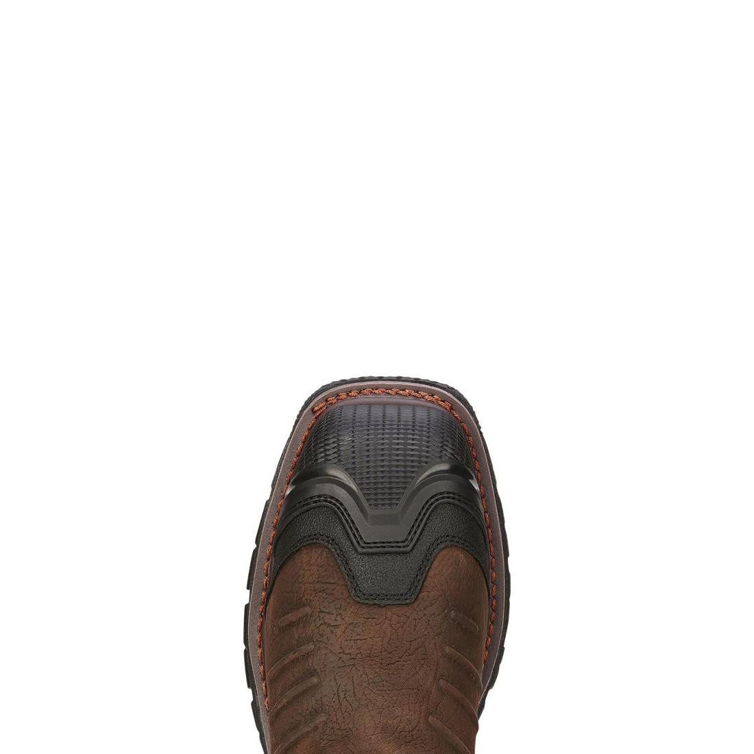 Ariat Catalyst VX Composite-Toe Waterproof Wide Square Toe Work Boot Bruin Brown Sole