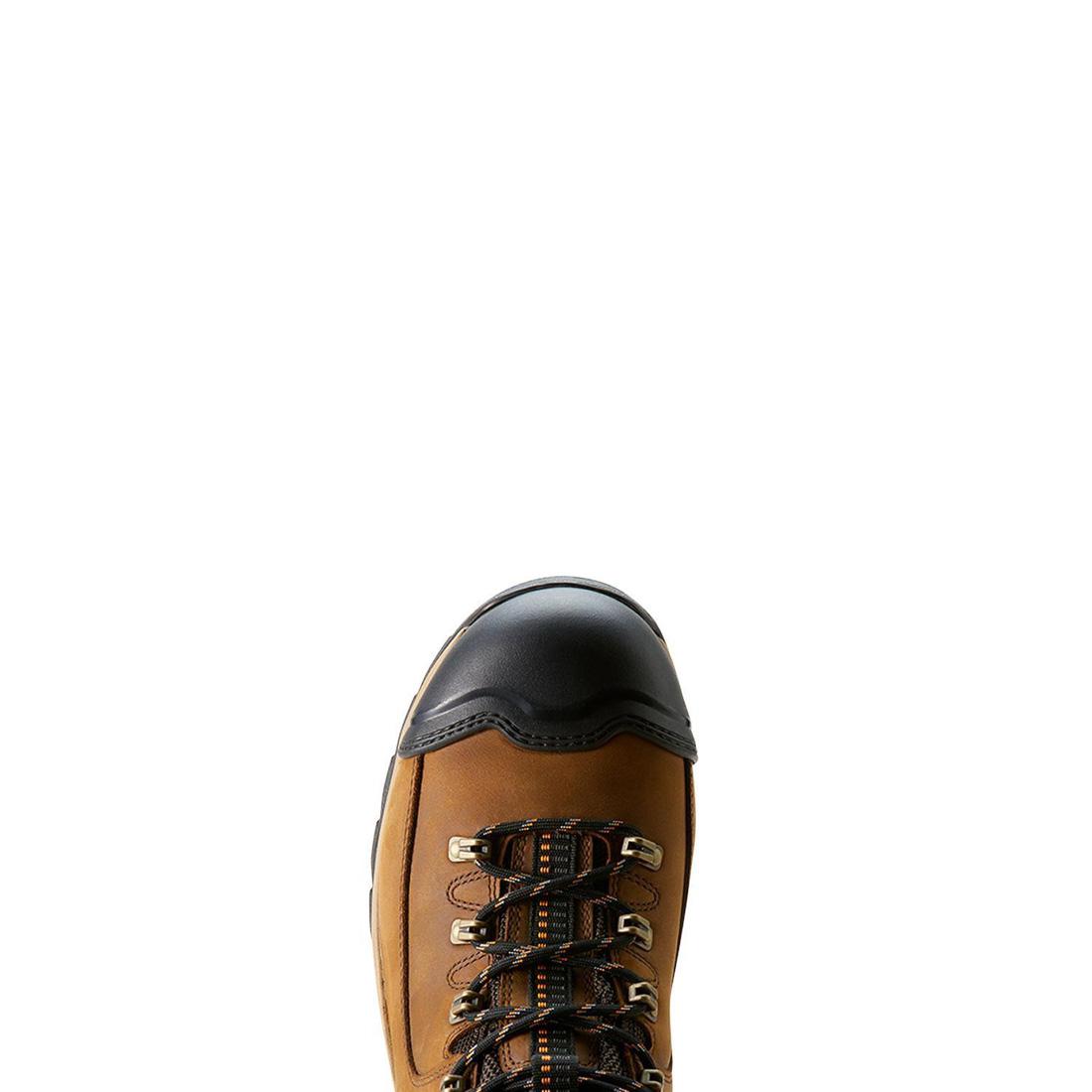 Ariat Endeavor 8 inch Carbon-Toe Waterproof Insulated Work Boot Dusted Brown Sole