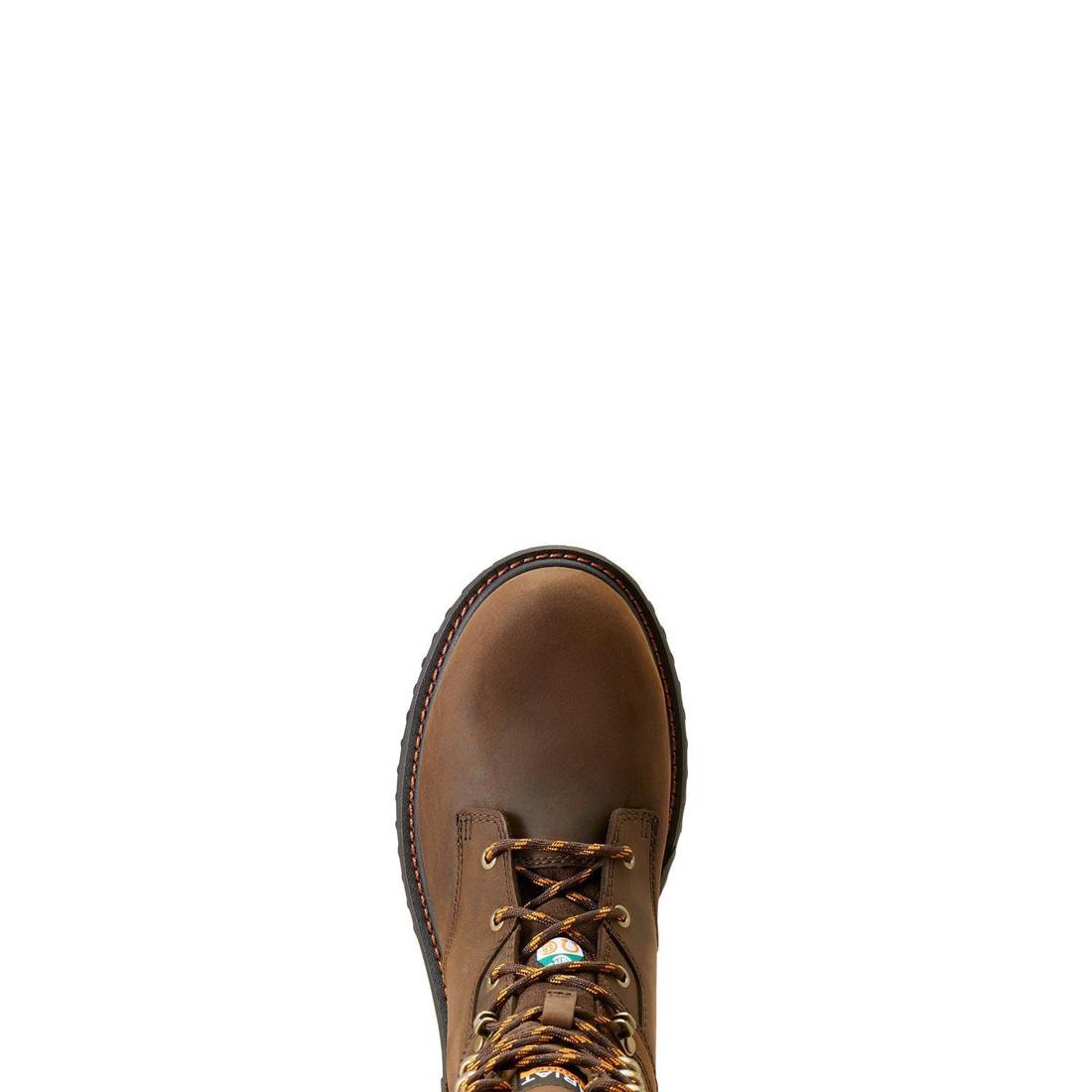Ariat RigTEK 8 inch Composite-Toe CSA Waterproof Work Boot Oily Distressed Brown Upper