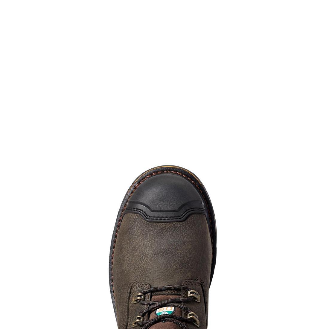 Ariat Stump Jumper CSA Glacier Grip 8 Inch Composite-Toe Waterproof 600g Work Boot Iron Coffee Sole