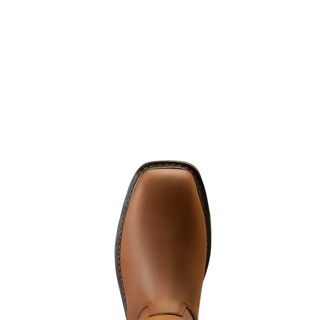 Ariat WorkHog XT Wellington Waterproof Carbon-Toe Work Boot Distressed Brown Upper
