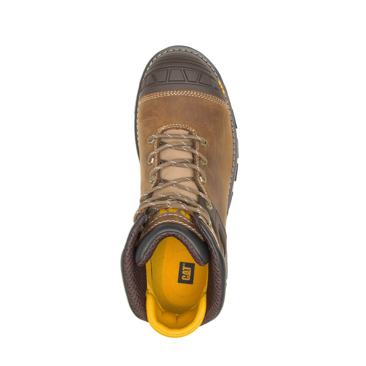 Caterpillar Excavator Superlite Composite-Toe Waterproof Work Boot Brown P91218 Front Image