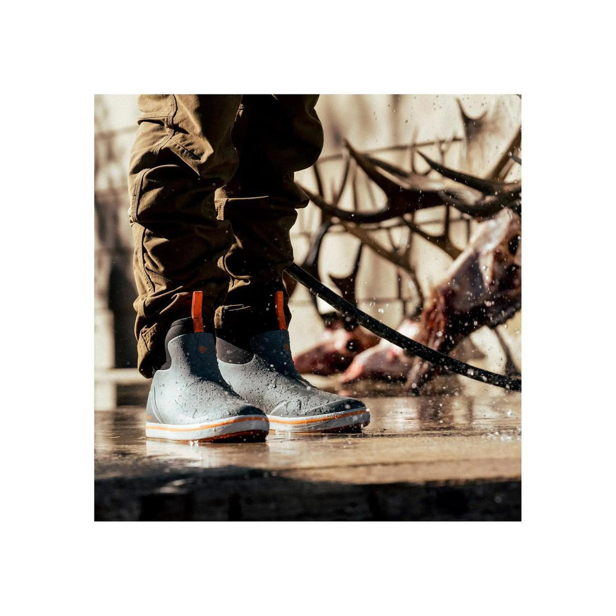 Lacrosse Alpha Deck Boot 6" Gray/Orange 2