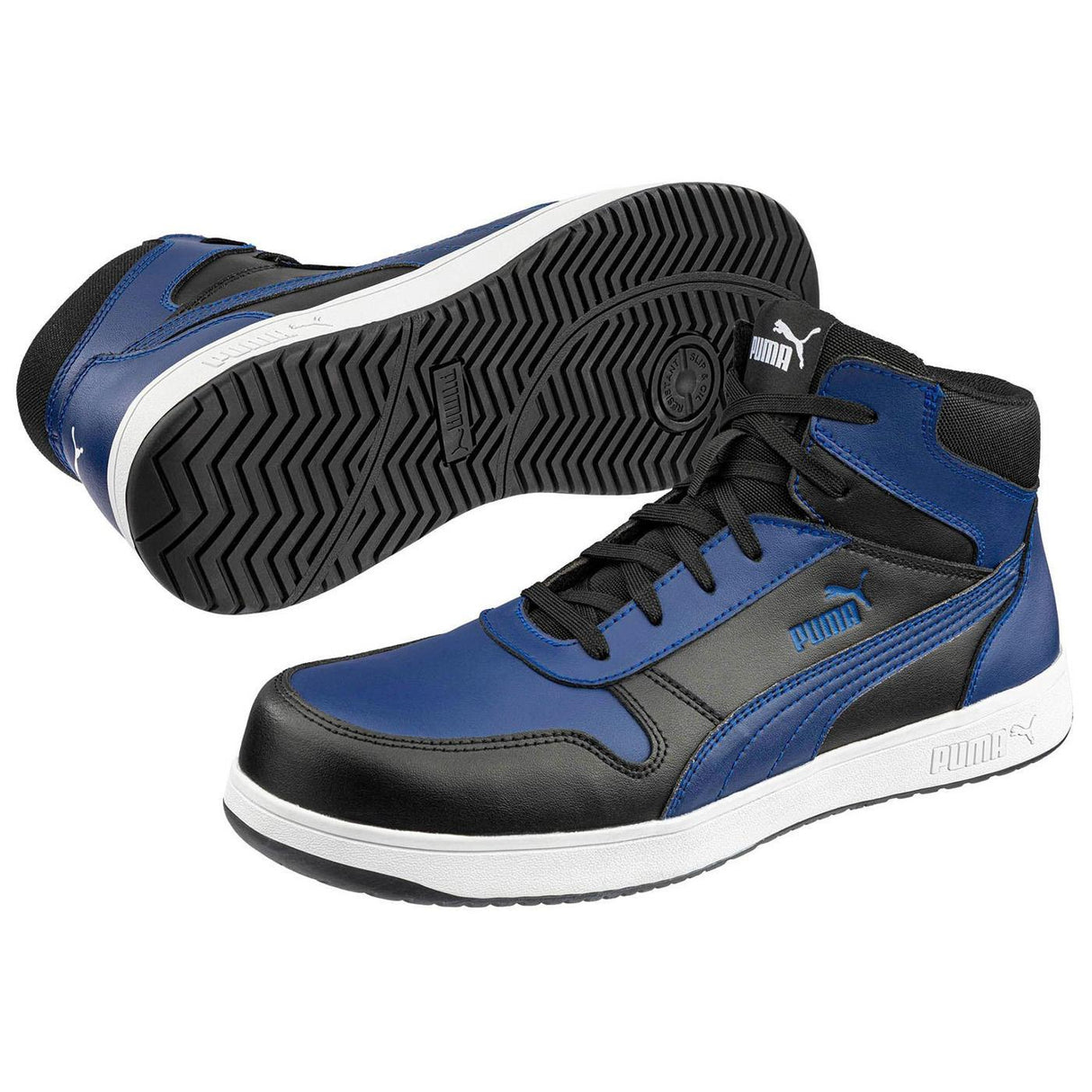 Puma Safety Frontcourt Blue Composite Toe Mid Work Shoes – Black image view 2
