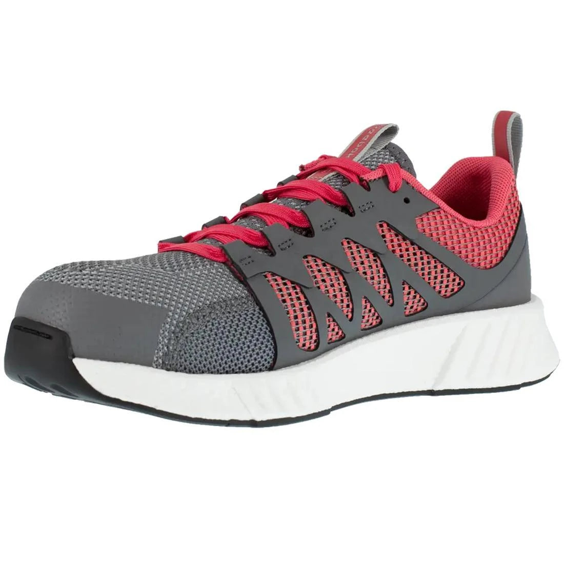 Reebok Women's Fusion Flexweave Comp Toe Grey And Pink RB312 Inside View