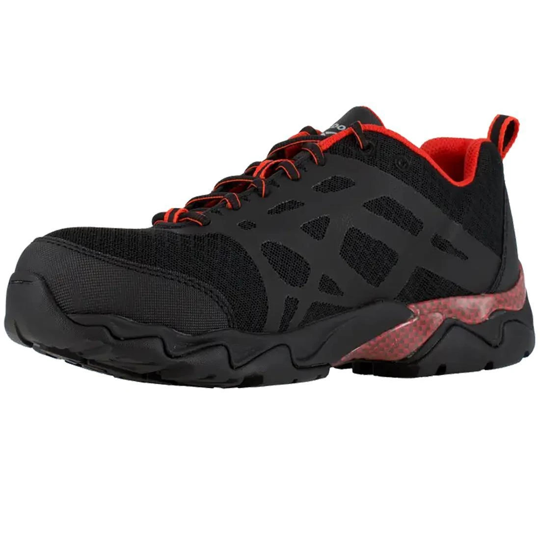 Reebok Work-Beamer Athletic Composite Toe Black,Red-Steel Toes-4