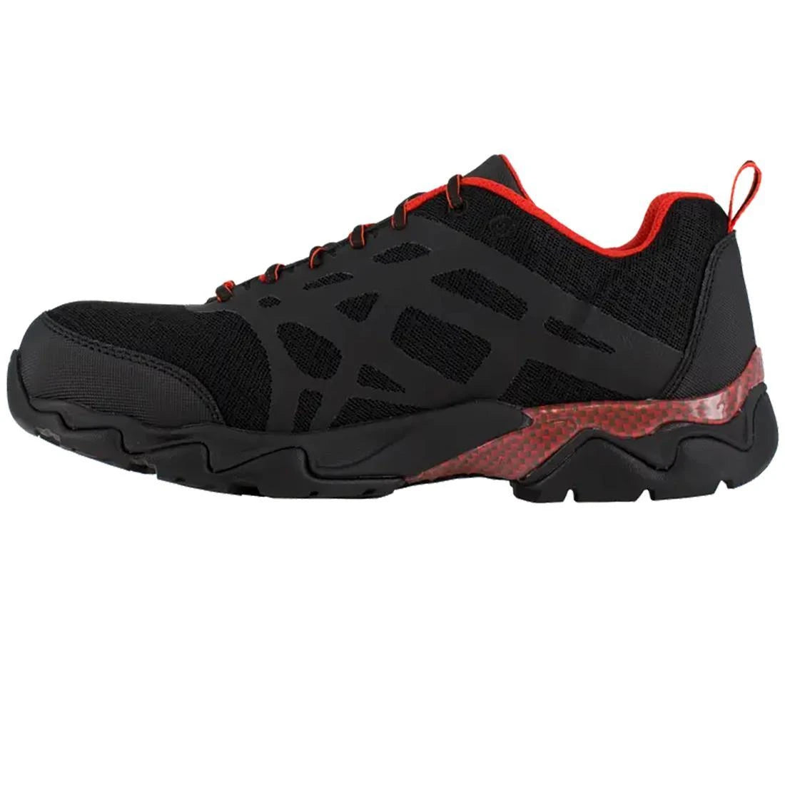 Reebok Work-Beamer Athletic Composite Toe Black,Red-Steel Toes-5
