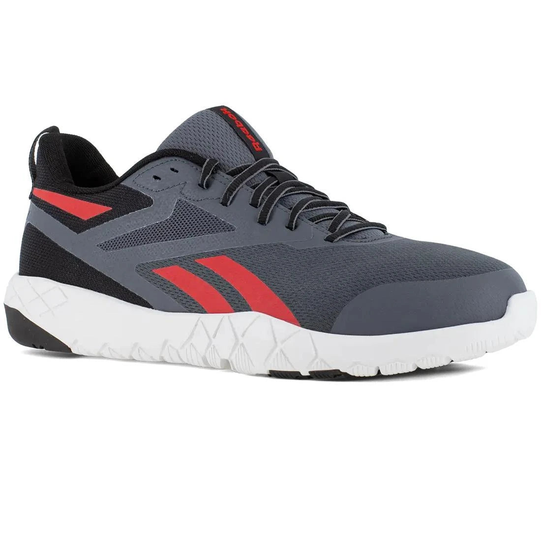 Reebok Work-Flexagon Force Xl Work Athletic Composite Toe Gray, Red-Steel Toes-2