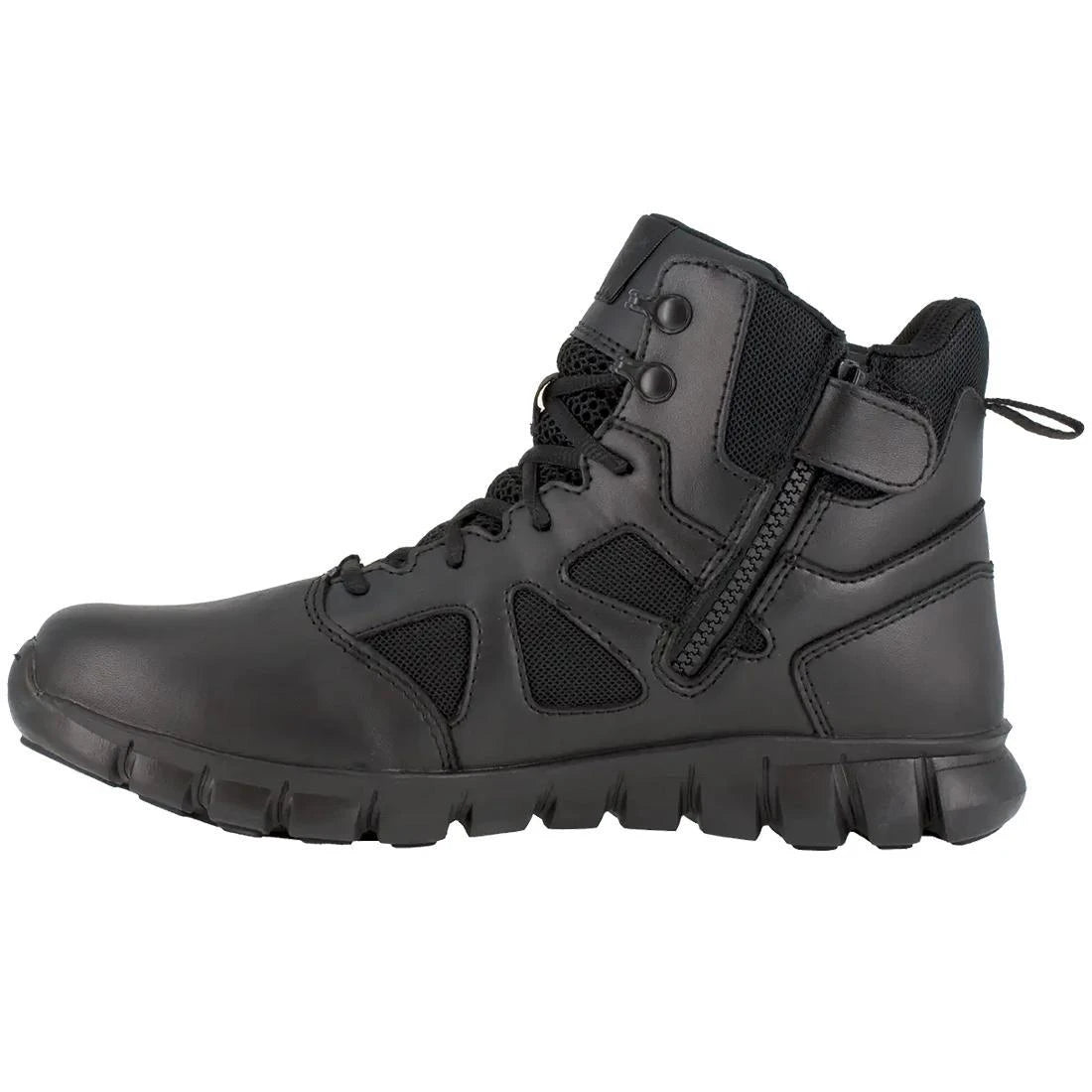 Reebok Work-Sublite Cushion Tactical Black 6" Stealth Soft Toe Boot with Side Zipper-Steel Toes-4