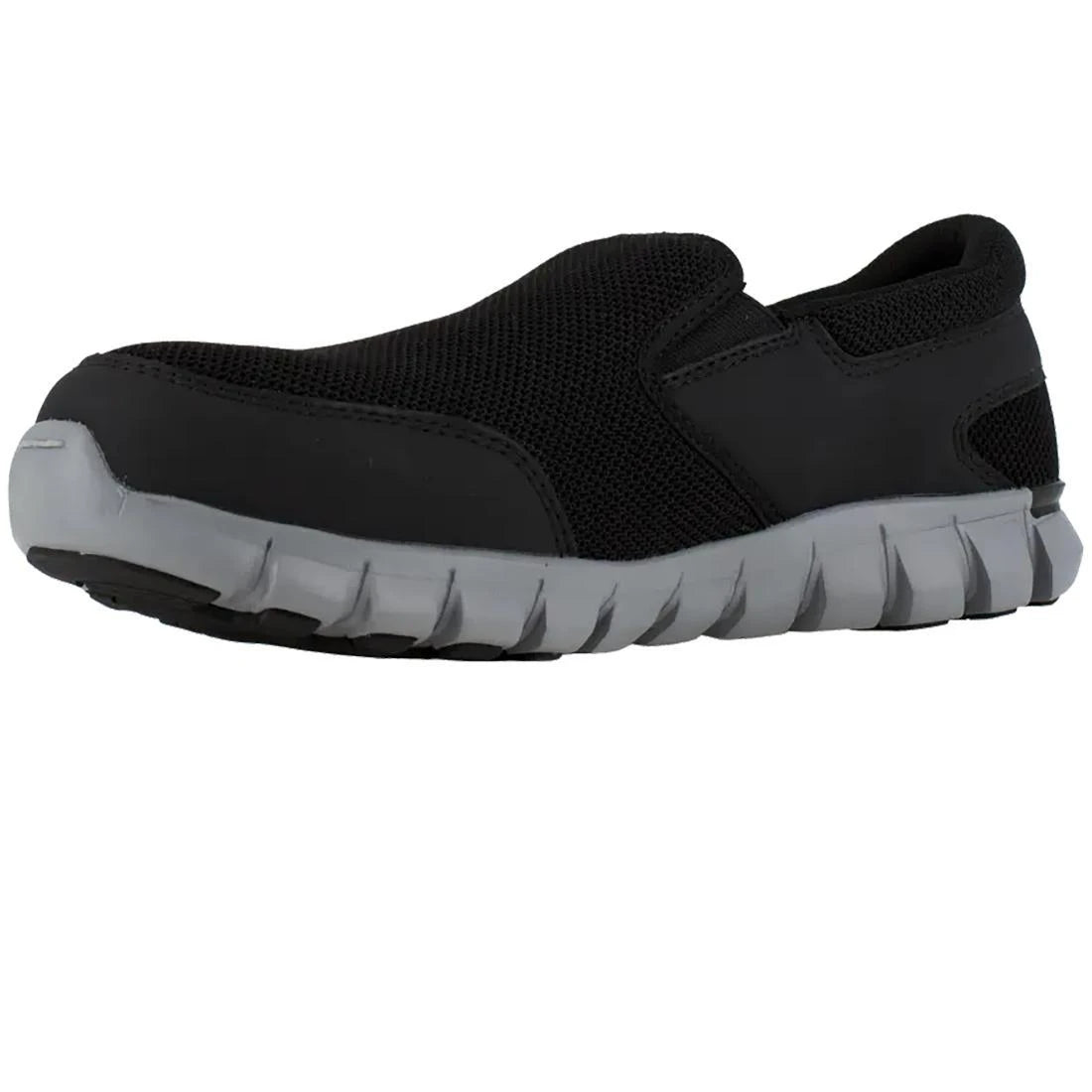 Reebok Work-Sublite Cushion Work Athletic Alloy Toe Slip On Black/Grey-Steel Toes-3