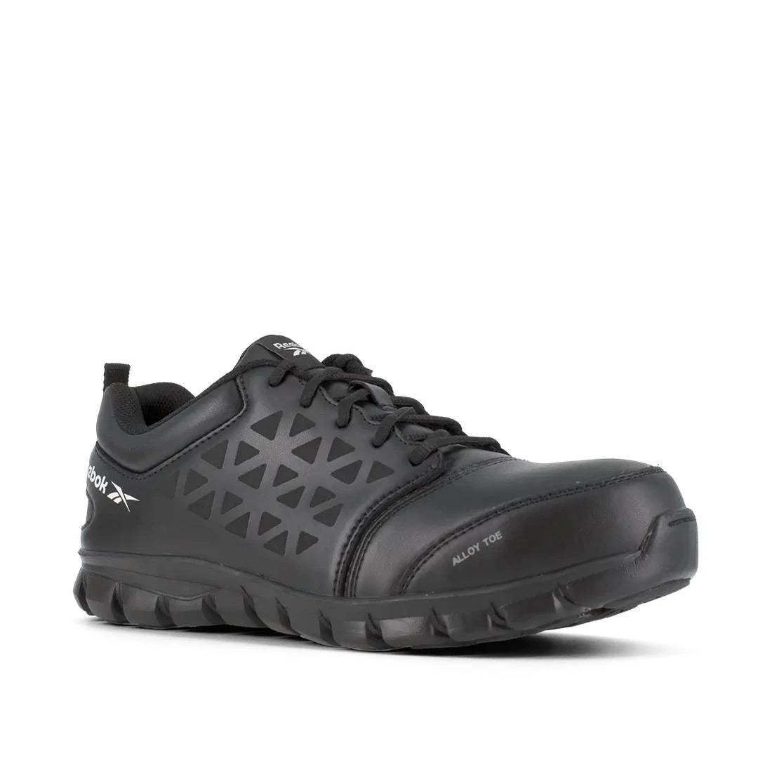 Reebok Work-Women's Sublite Cushion Work Athletic Alloy Toe Leather Black-Steel Toes-4