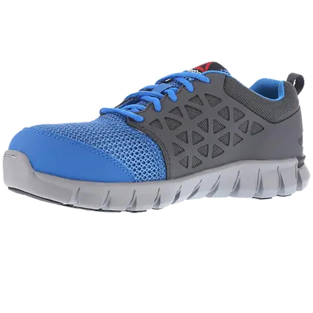 Reebok Work-Women's Sublite Cushion Work Athletic Alloy Toe Grey And Blue-Steel Toes-2