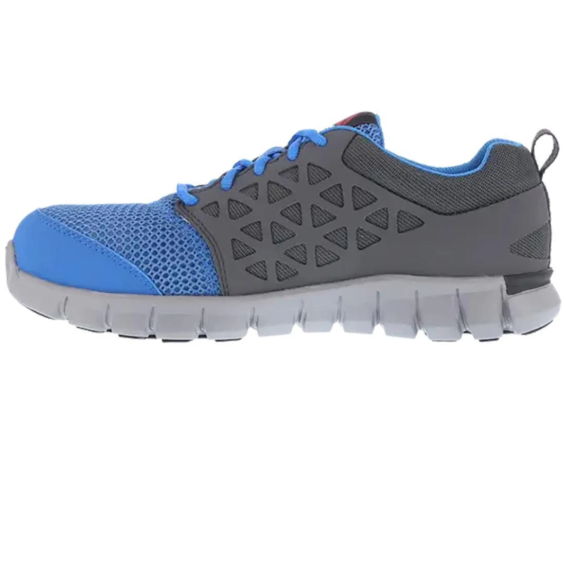 Reebok Work-Women's Sublite Cushion Work Athletic Alloy Toe Grey And Blue-Steel Toes-5