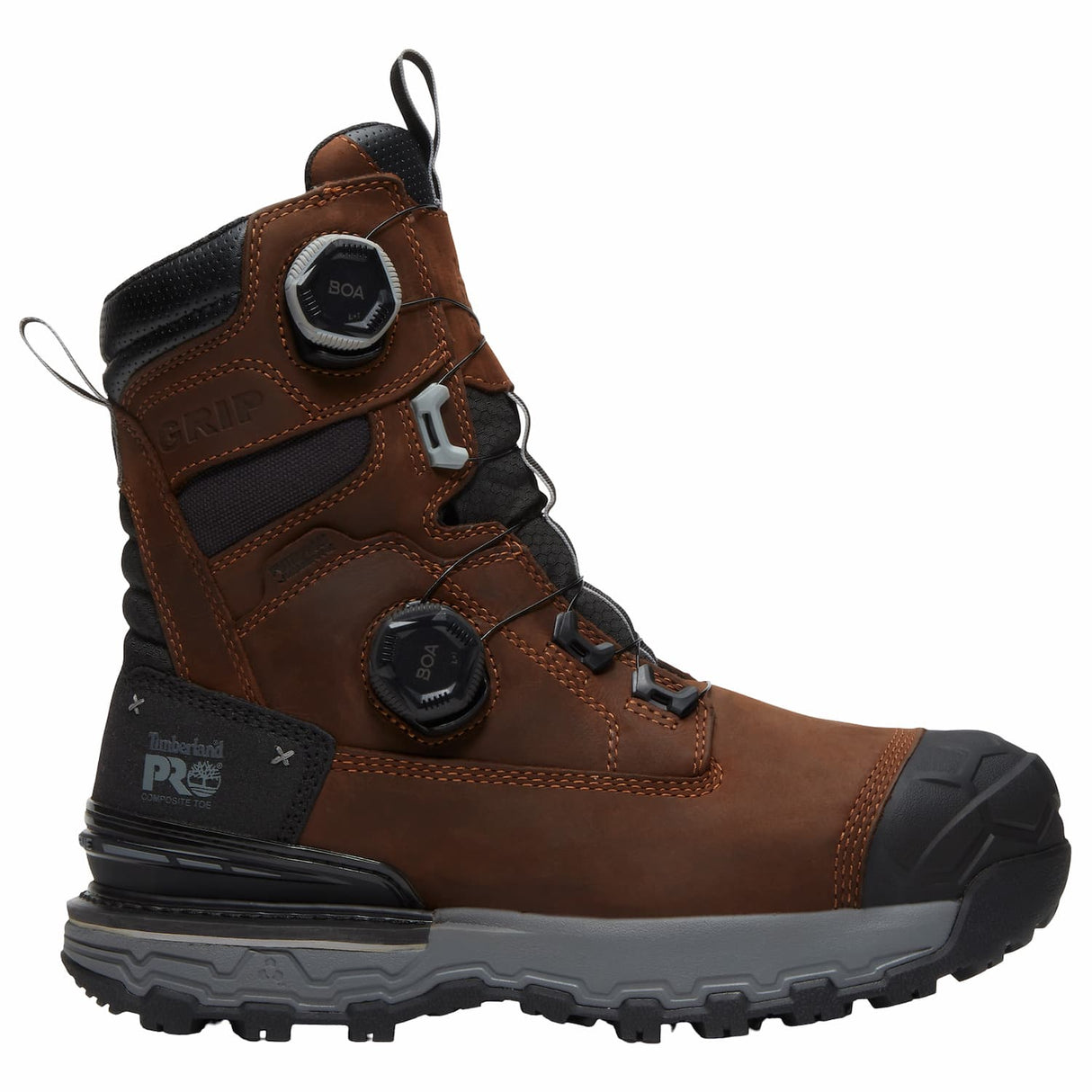 Boondock Ultralight 8 In BOA CT WP EH Composite Toe Work Boots Brown