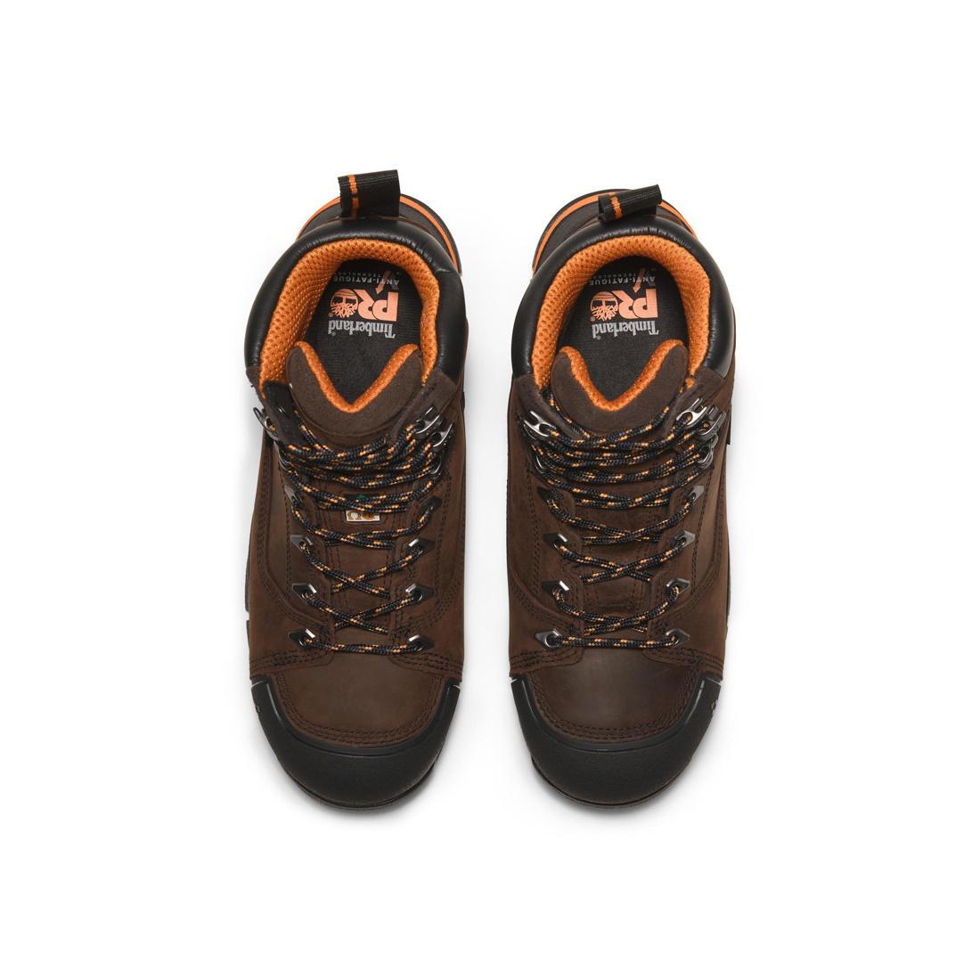 Timberland Pro Endurance Ev 6 Inch Composite-Toe Waterproof Work Boot Brown Front-upper View