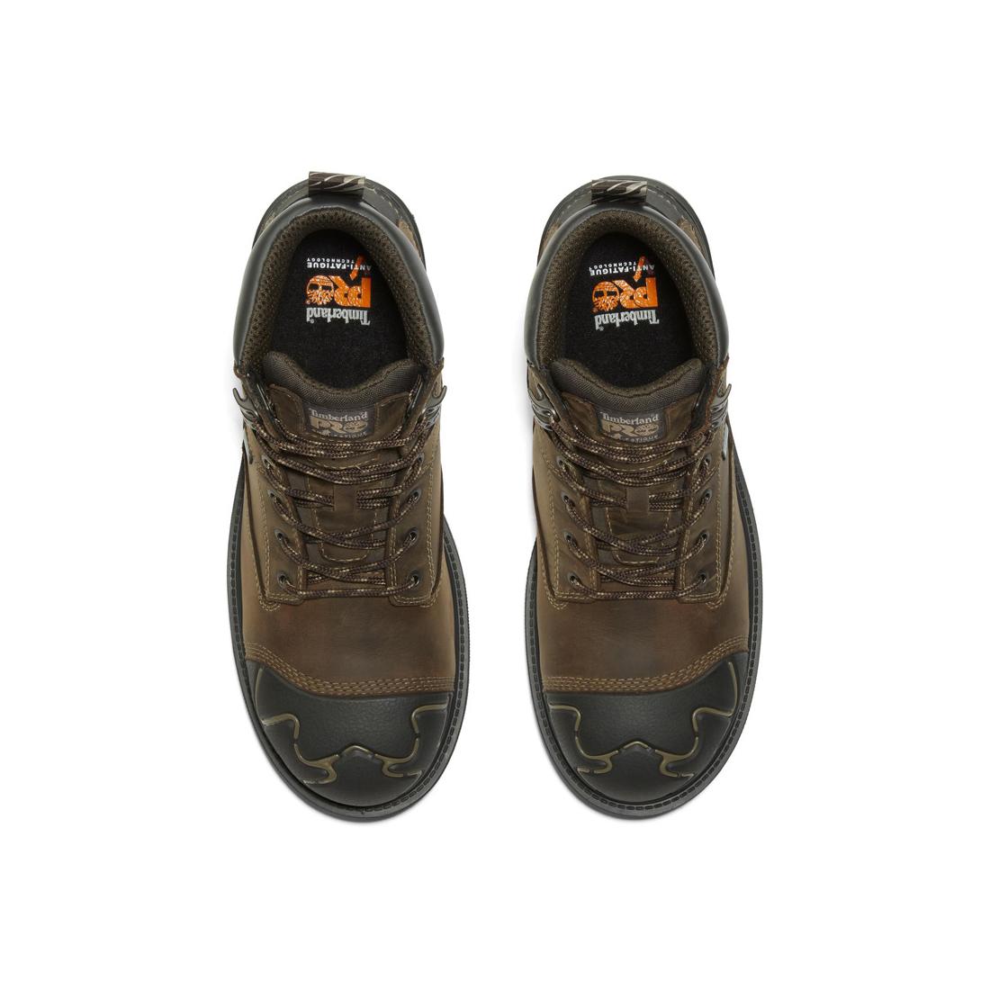Timberland Pro Magnitude 6 Inch Composite-Toe Waterproof Work Boot Brown Front-upper View