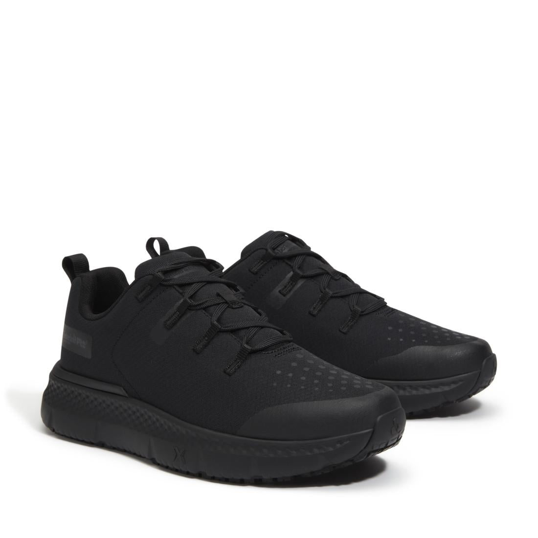 Timberland Pro Power Shift Slip Resistant Shoes – Black Ripstop Front-upper View