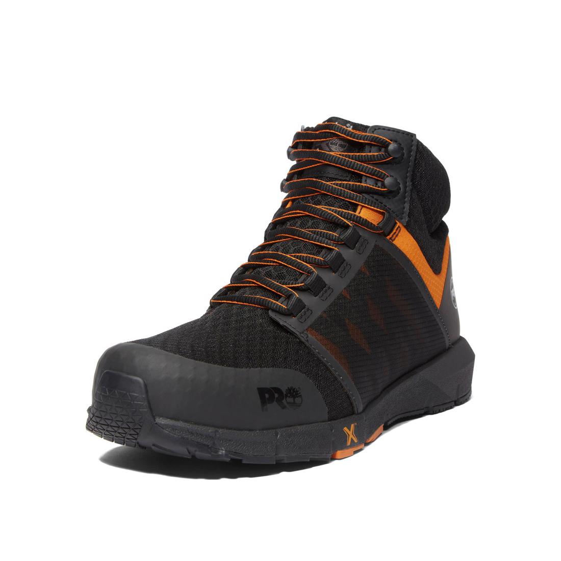 Timberland Pro Radius Composite-Toe Work Boot Black/Orange A29QB Front View