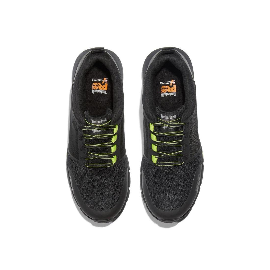 Timberland Pro Radius Composite-Toe Work Shoe Black/Yellow Front-upper View
