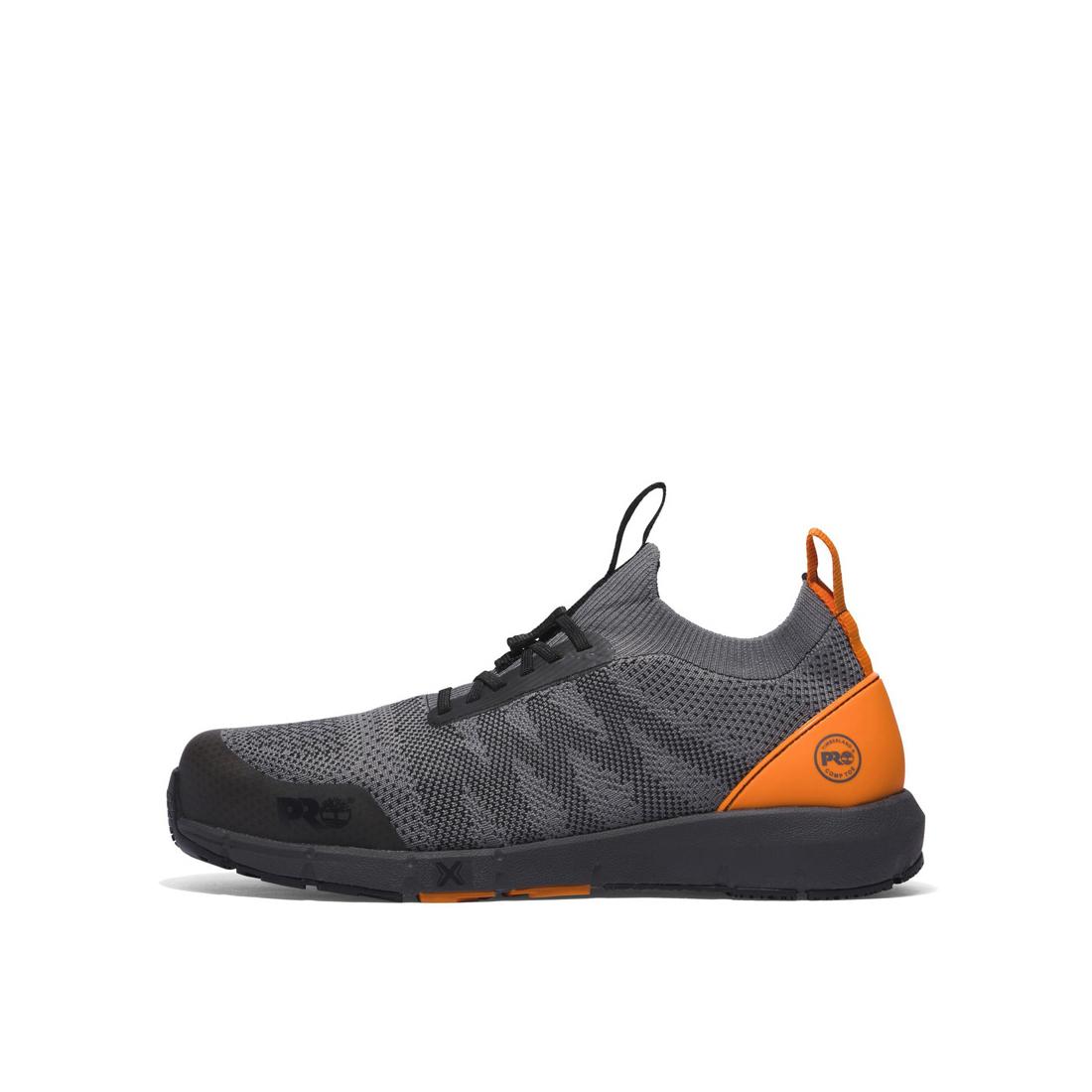 Timberland Pro Radius Knit Composite-Toe Work Shoe Grey A2B6X Lateral View