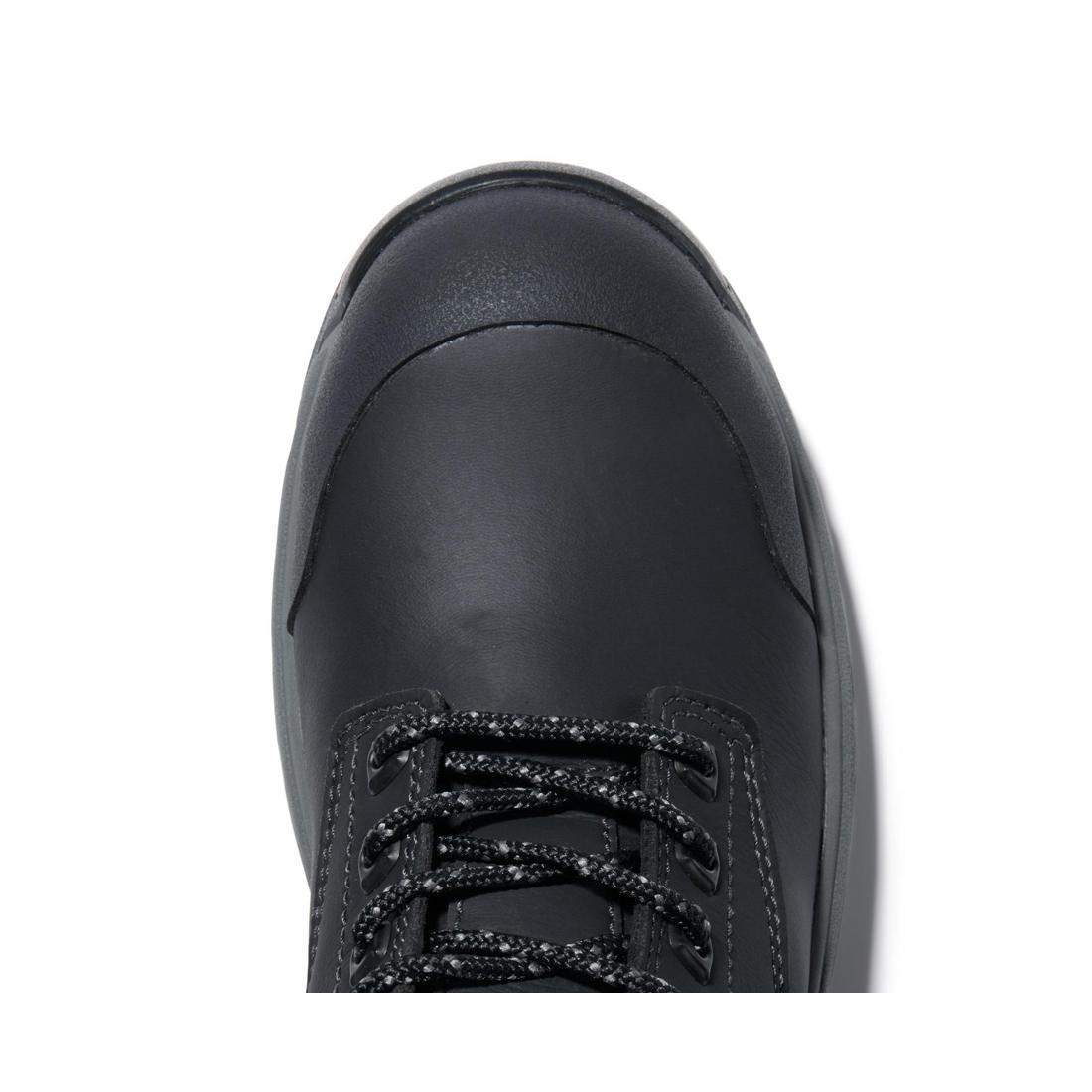 Timberland Pro Stockdale 6 Inch Alloy-Toe Work Boot Black Front-upper View
