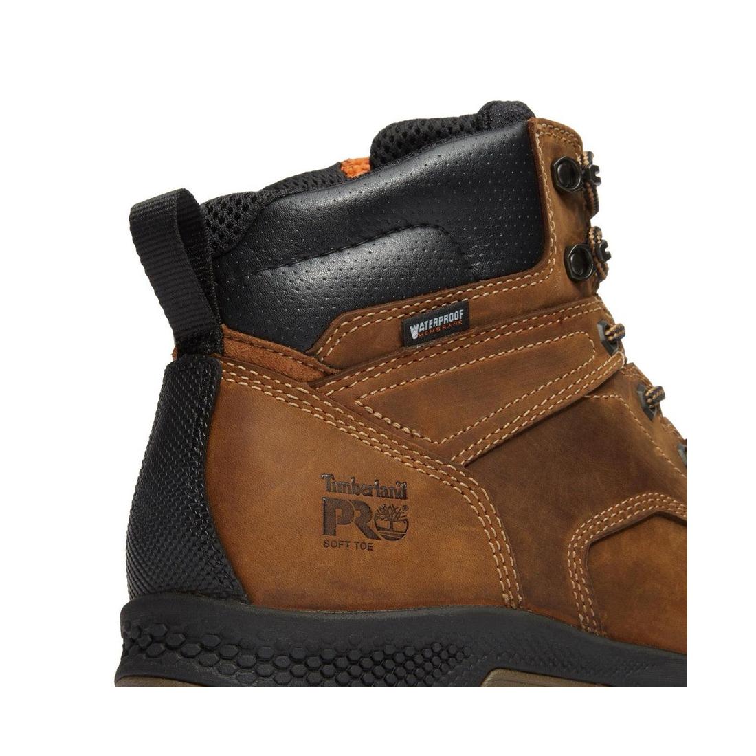 Timberland Pro Titan EV 6 Inch Soft-Toe Waterproof Work Boot Brown A5M2T Detail View