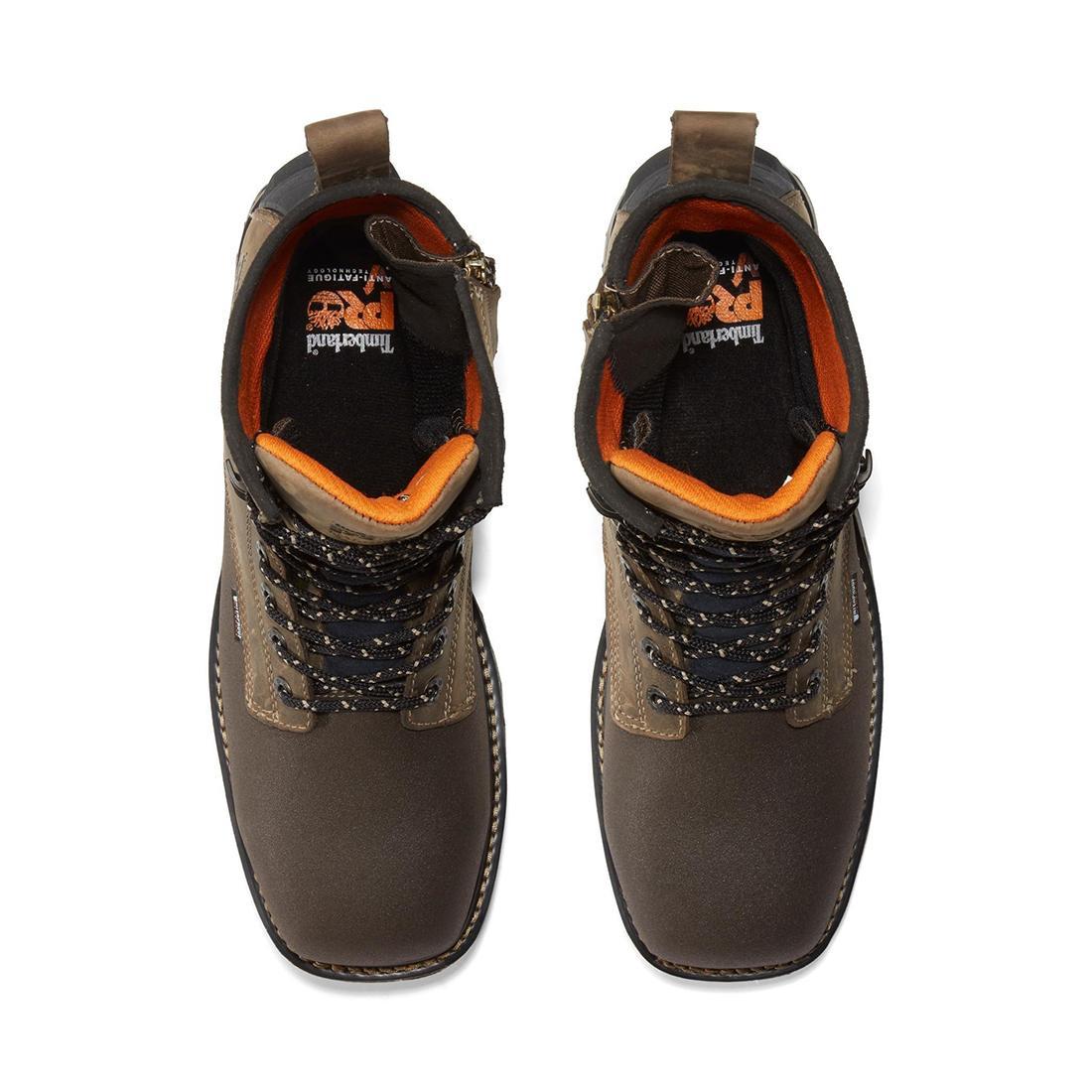 True Grit 8 Inch Composite-Toe Waterproof Work Boot Brown