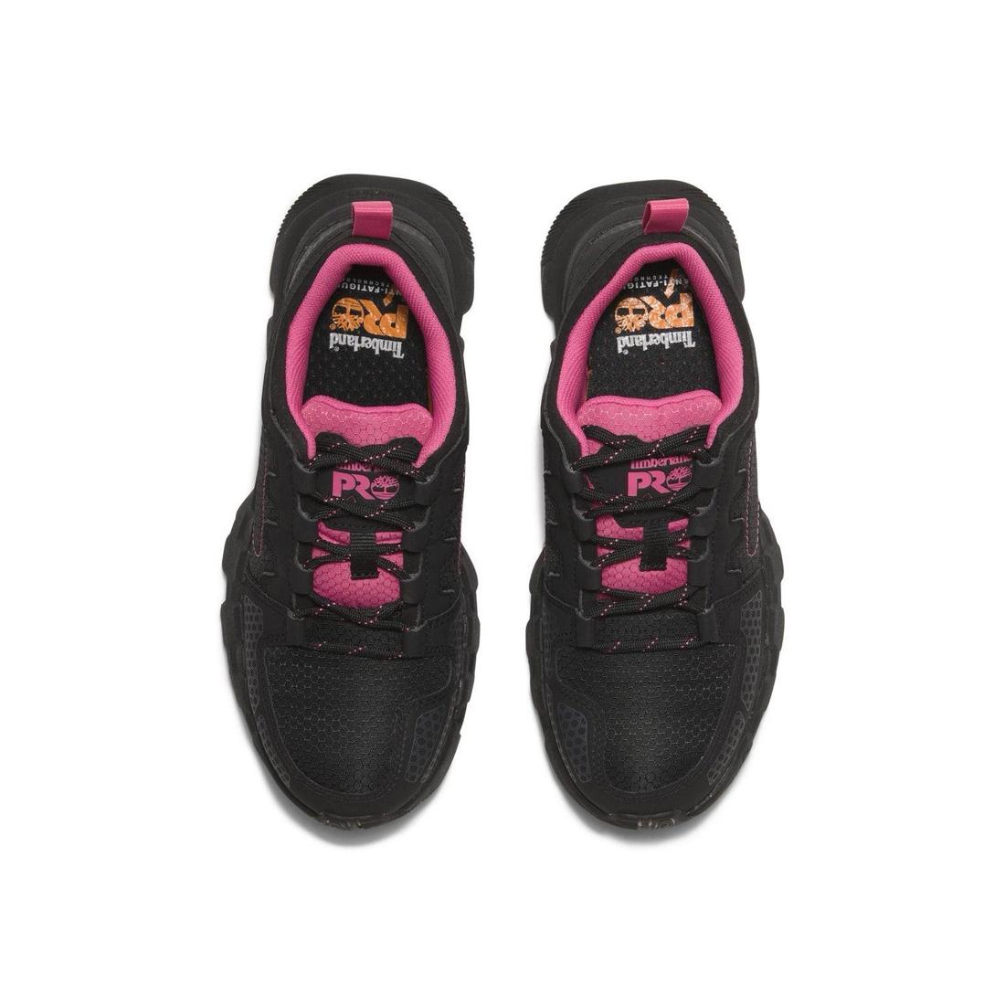Timberland Pro Women's Powertrain Ev Composite-Toe Work Shoe Black Front-upper View