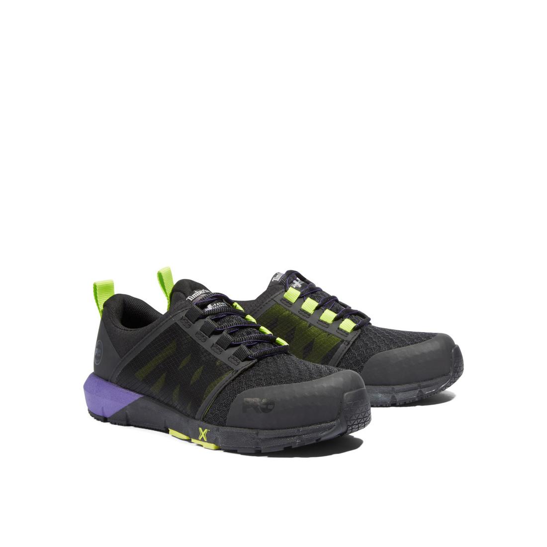 Timberland Pro Women's Radius Composite-Toe Work Shoe Black/Purple A2844,DISCONTINUED,LOLA