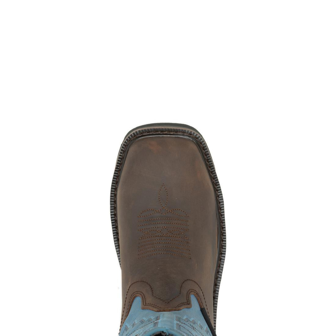Wolverine Rancher Arrow Women's Steel-Toe Pull-On Wellington Work Boot Blue Steel-Toe,W241053 Upper Image