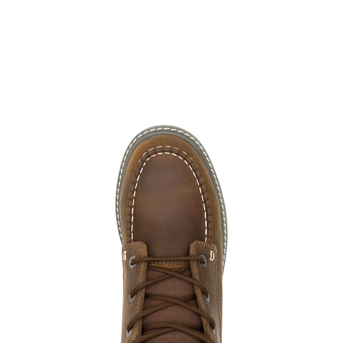 Wolverine Trade Wedge Moc-Toe 8" Steel-Toe Waterpoof Work Boot Sudan Brown Steel-Toe,W251055 Upper Image