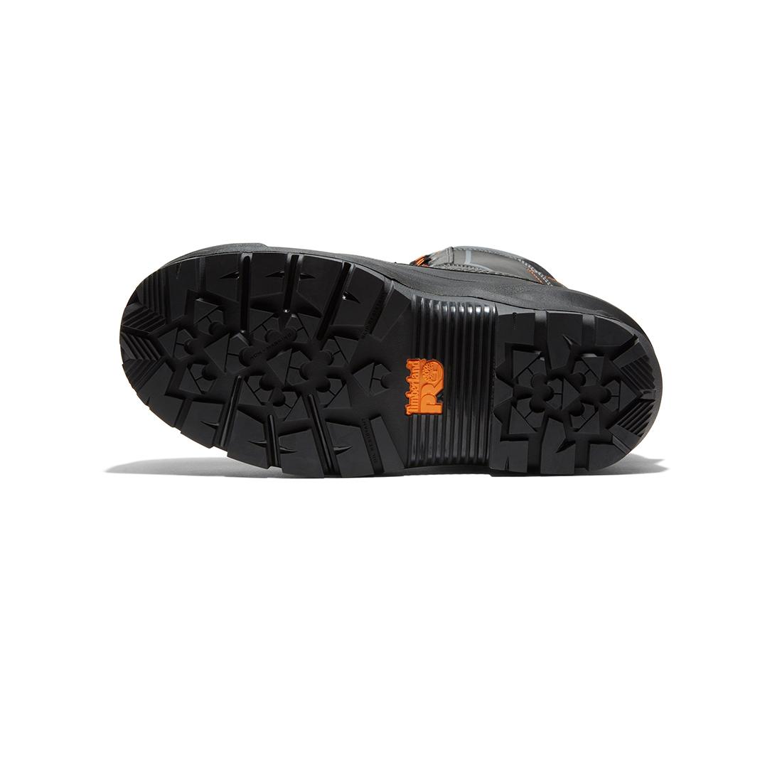 Timberland Pro Pac Max 10-Inch Waterproof Composite-Toe Work Boot Fp Csa Black/Orange Sole View