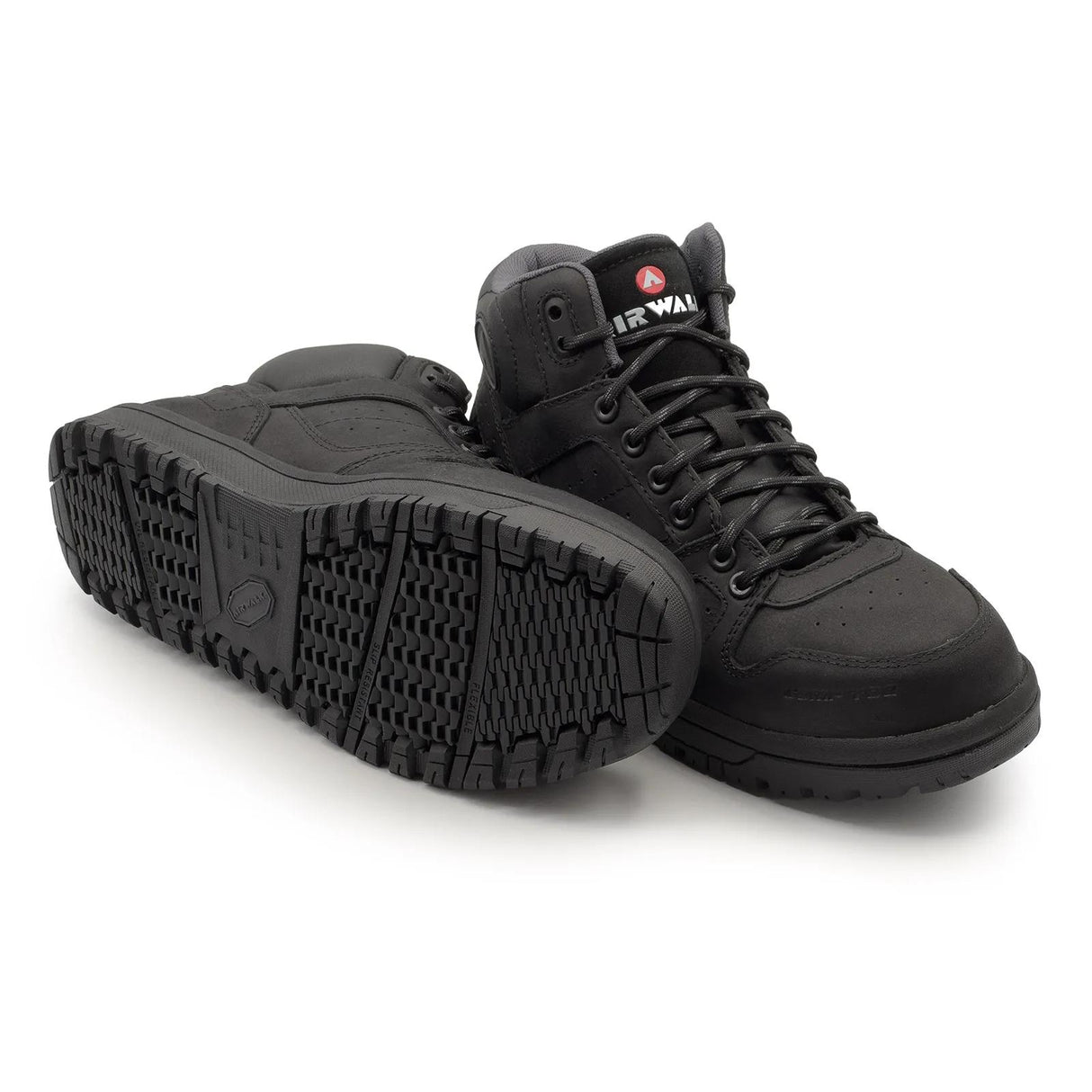 Airwalk Mongo Leather SD10 Composite Toe Mid Work Boots – Black 6