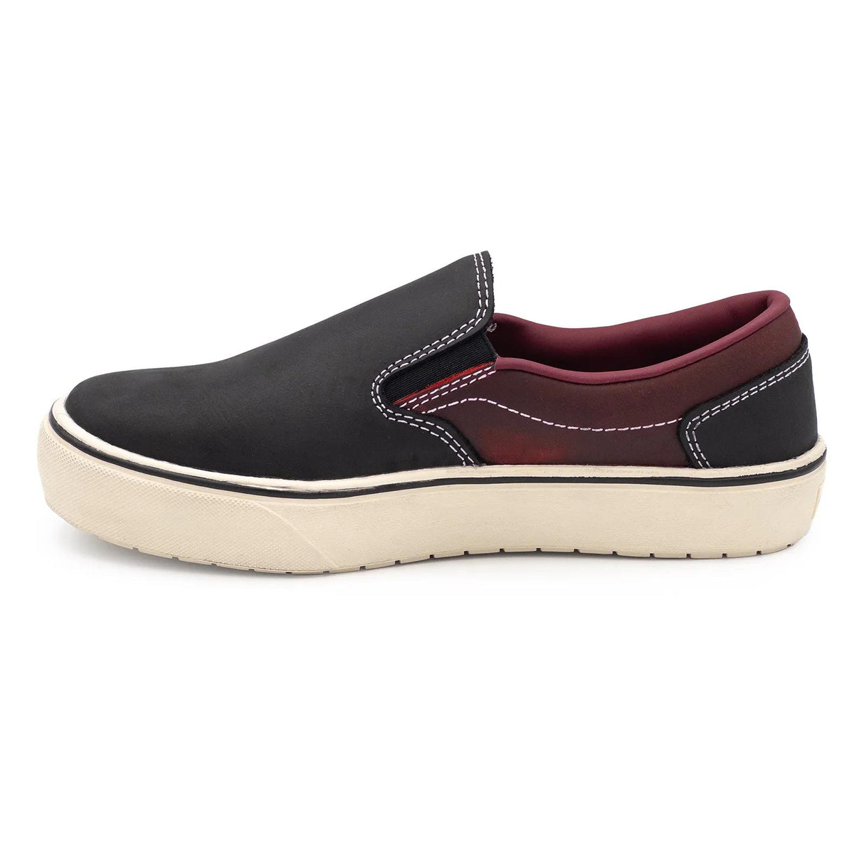Airwalk Venice Leather Slip-On Women’s Composite Toe Work Shoes – Black/Tawny Port 7