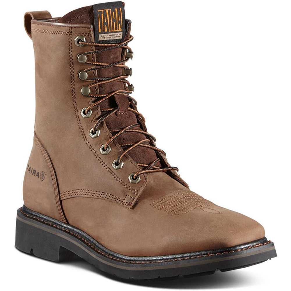 Ariat Cascade 8 inch Soft-Toe Wide Square Toe Boot Alamo Brown Medial