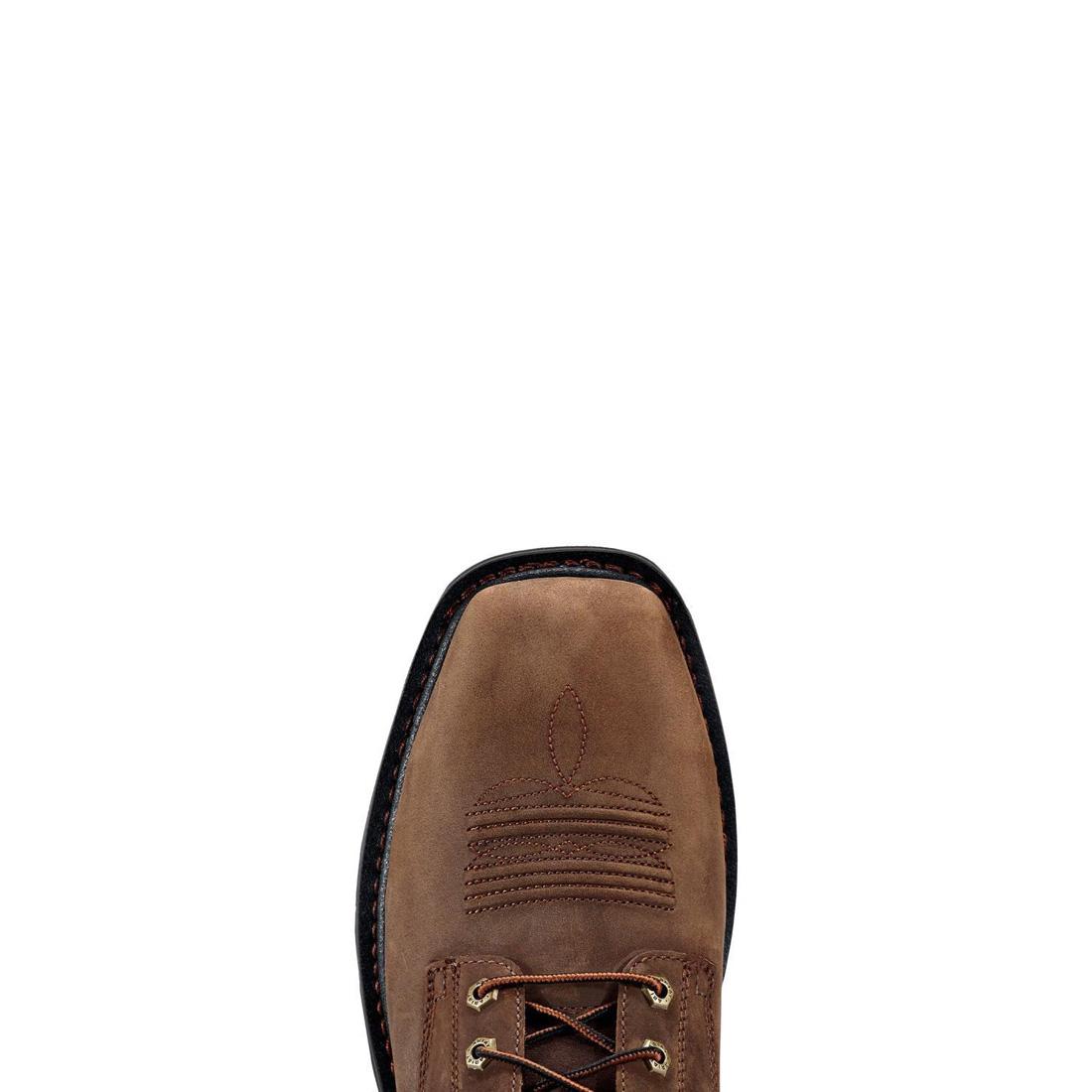 Ariat Cascade 8 inch Soft-Toe Wide Square Toe Boot Alamo Brown Upper