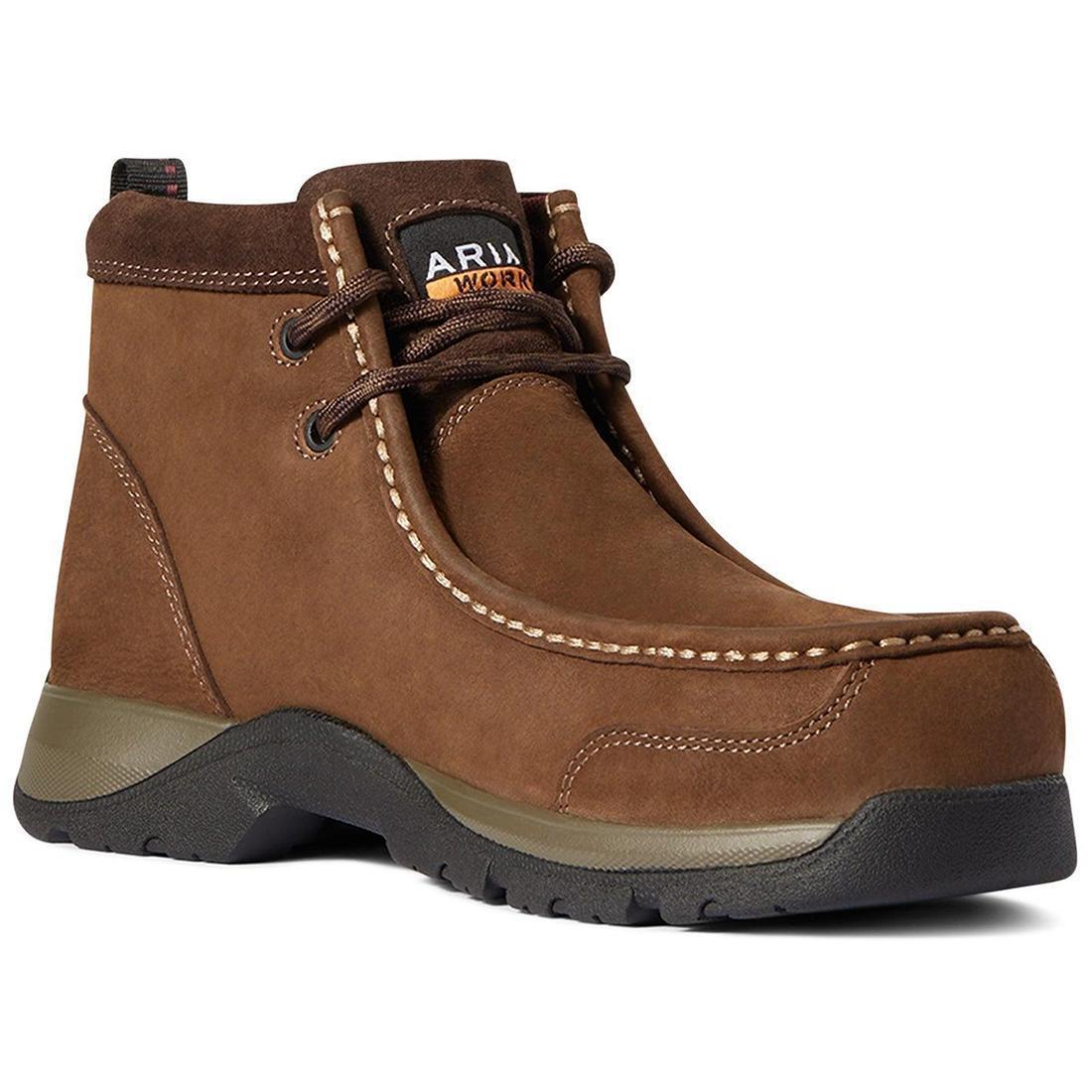Ariat Edge LTE Moc Women's Composite Toe Work Boot - Brown Medial