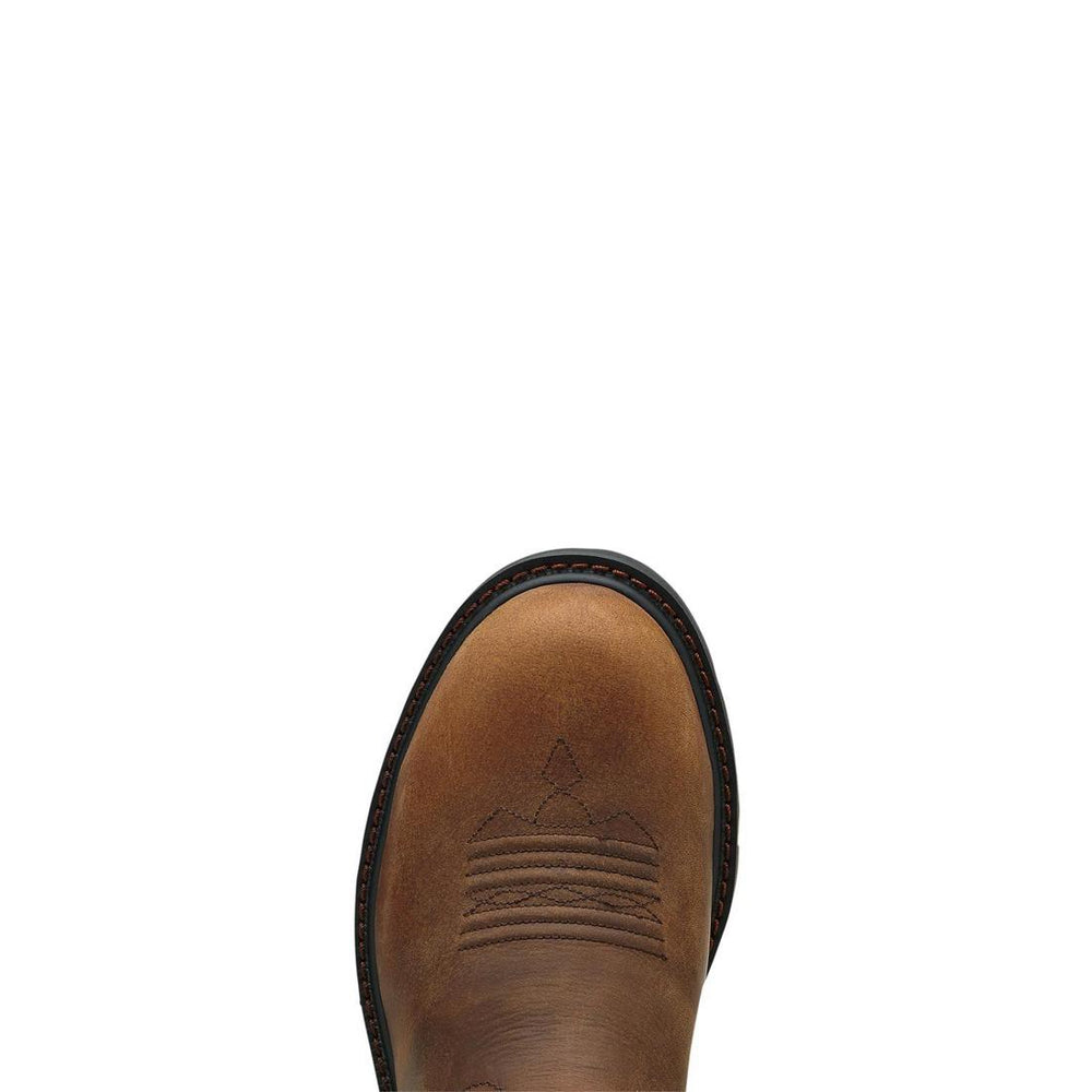 Ariat Groundbreaker Steel-Toe Work Boot Brown Sole